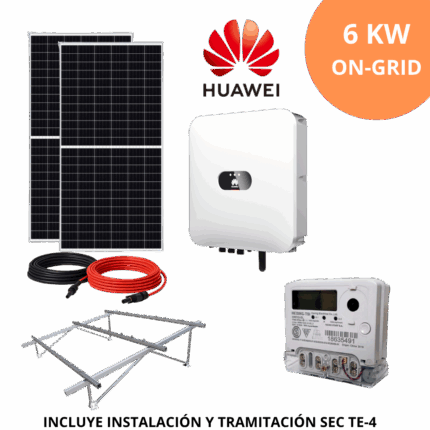 Kit Solar On-Grid 6 kW con Instalación – Inversor Huawei + Paneles Solares