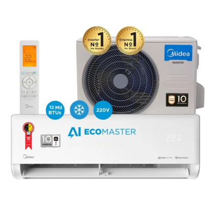 Aire Acondicionado Split Midea Ecomaster 12000 BTU Inverter Frío/Calor – Wi‑Fi, Con IA, Robustez Extrema y Alta Eficiencia