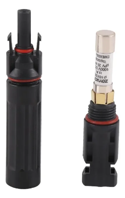 Conector Porta Fusible Solar MC4 Fus (Con Fusible 15A 10X38mm)